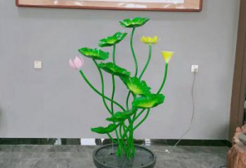 景區(qū)荷花雕塑通用，陸地擺件，各類荷花雕塑點(diǎn)擊