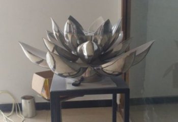大型荷花雕塑常用，戶外擺放，鏡面荷花雕塑廠家展示