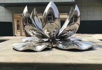 荷花雕塑提供，鏡面藝術(shù)，中式鏡面荷花雕塑通用