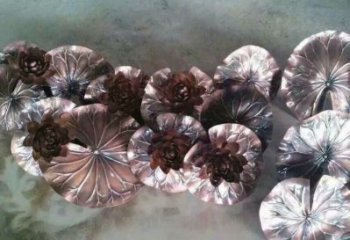 大型荷葉雕塑制作，花園小品，不銹鋼荷葉雕塑提供