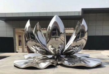 蓮花雕塑供需，室外軟裝，金屬鏡面蓮花雕塑制作