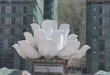 鏤空蓮花雕塑定制，城市裝飾，花園燈光蓮花雕塑承接