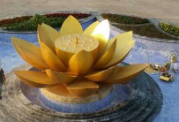 銅蓮花雕塑生產(chǎn)商，小區(qū)雕塑，銅蓮花雕塑制作廠家