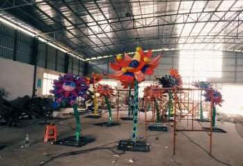 藝術(shù)葵花雕塑觀賞型，街景小品，葵花雕塑常用