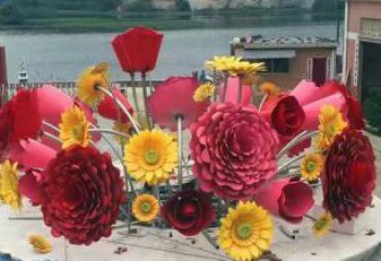 太陽花雕塑擺件優(yōu)選，陸地擺件，園林太陽花雕塑供應