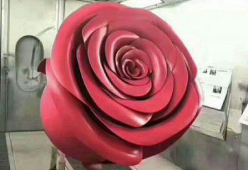 月季雕塑精選，市標(biāo)雕塑，軟裝月季花朵雕塑廠家