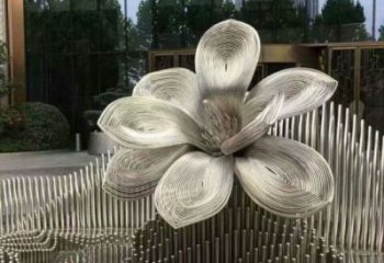 大型月季花雕塑優(yōu)選，白鋼構(gòu)件，不銹鋼月季花雕塑廠家
