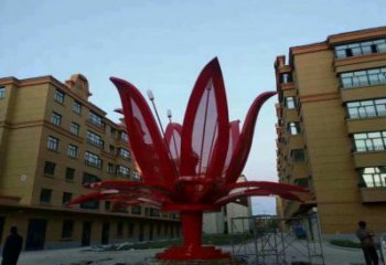 燈光花朵雕塑廠家，標(biāo)識雕塑，展示燈光茶花雕塑優(yōu)選