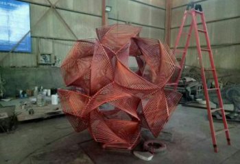 戶外花球擺放通用，陸地擺件，不銹鋼花球雕塑制作廠家