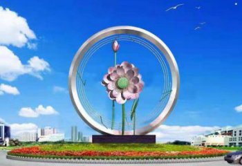 蘭花雕塑指用，景觀雕塑，園林蘭花花朵雕塑點(diǎn)擊