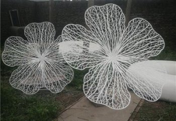 花朵雕塑服務商，公園小品，鏤空花朵雕塑供給