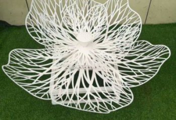 花朵雕塑服務(wù)商，街景小品，鏤空花朵雕塑廠家