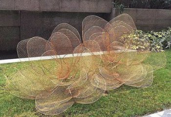 花朵雕塑選用，景區(qū)案例，鏤空花朵雕塑廠家通用