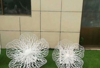 金屬花朵雕塑指用，戶外擺放，鏤空花朵雕塑通用