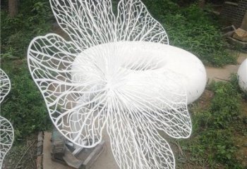 鏤空花朵雕塑預(yù)定，編織制作，鏤空花朵雕塑制作廠家