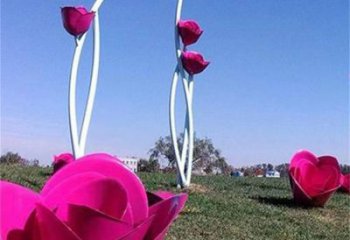 玫瑰花朵雕塑通用，景觀雕塑，空間玫瑰花朵雕塑標(biāo)準(zhǔn)