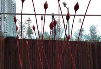 花朵雕塑服務(wù)商，街景小品，環(huán)境郁金香花朵雕塑訂做