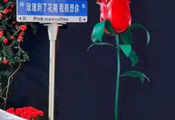 花朵月季雕塑精選，廣場系列，軟裝月季花朵雕塑廠家