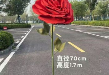 花朵月季雕塑生產(chǎn)，美陳雕塑，景觀月季花朵雕塑優(yōu)選