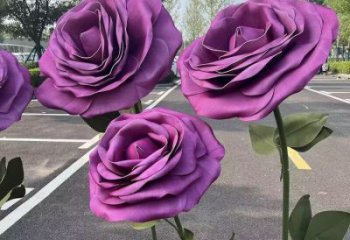 花朵月季雕塑造型點(diǎn)擊，中式工藝，月季花朵雕塑供給