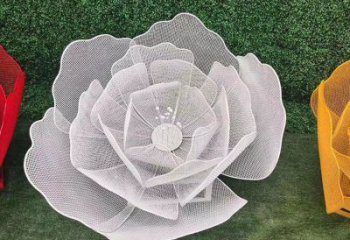 牡丹花雕塑標準，廣場系列，戶外鏤空牡丹花雕塑指用