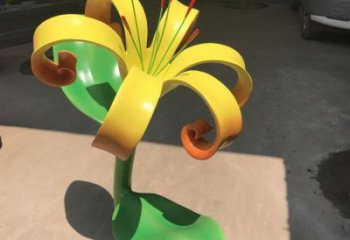 蘭花雕塑供需，美陳雕塑，不銹鋼蘭花雕塑承接