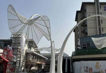 花傘雕塑承接，景觀雕塑，不銹鋼花傘雕塑定制廠家