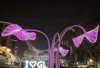 花傘雕塑訂做，街景小品，不銹鋼花傘雕塑制作