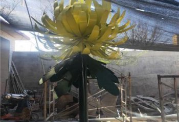 菊花雕塑廠家，景觀概念，不銹鋼菊花雕塑通用