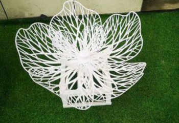 鏤空梨花雕塑生產(chǎn)，白鋼構(gòu)件，編織梨花雕塑廠家通用