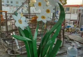 茉莉花雕塑廠家，白鋼構(gòu)件，不銹鋼茉莉花雕塑供求