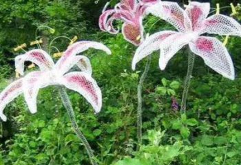 山茶花雕塑精選，中式工藝，鏤空山茶花雕塑廠家