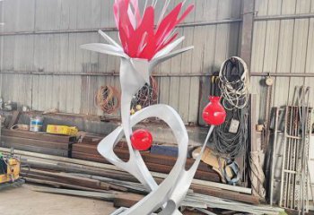 石榴花雕塑預(yù)定，小區(qū)擺件，不銹鋼石榴花雕塑公司