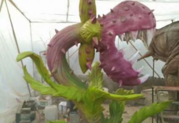 食人花雕制作，廣場(chǎng)系列，彩繪食人花雕塑優(yōu)選