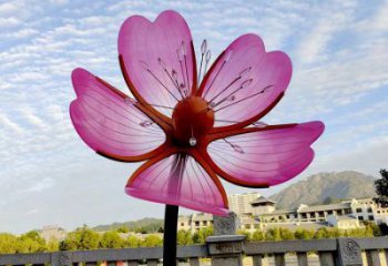桃花雕塑生產(chǎn)廠家，村標(biāo)概念，烤漆桃花雕塑承接