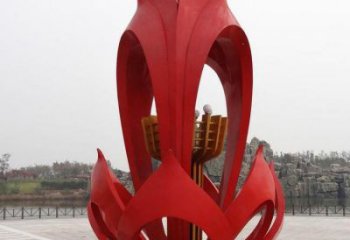 梧桐花雕塑點擊，地標擺件，不銹鋼梧桐花雕塑承接