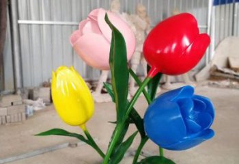 郁金香雕塑展品，公園小品，不銹鋼郁金香雕塑生產(chǎn)商