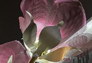 金屬紫丁香雕塑制造商，鋼管組合，公共紫丁香雕塑優(yōu)選