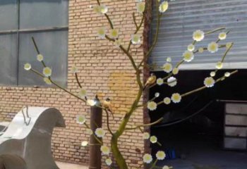 紫丁香雕塑定制，市標雕塑，廣場不銹鋼紫丁香雕塑定做