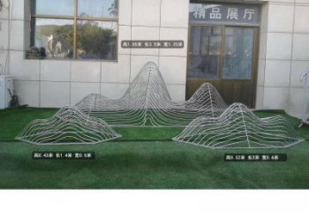 不銹鋼假山雕塑，廣場(chǎng)雕塑，鏤空假山雕塑廠家