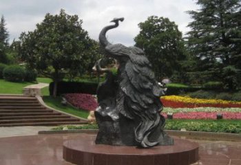 孔雀雕塑定制，地標(biāo)雕塑，銅孔雀雕塑生產(chǎn)商