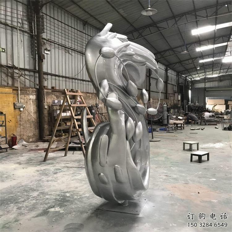 農(nóng)村海浪雕塑，鏤空景觀雕塑，抽象效果