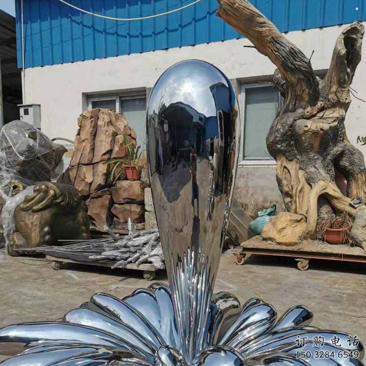 海浪雕塑制造商，城區(qū)小品，不銹鋼海浪紋雕塑定制