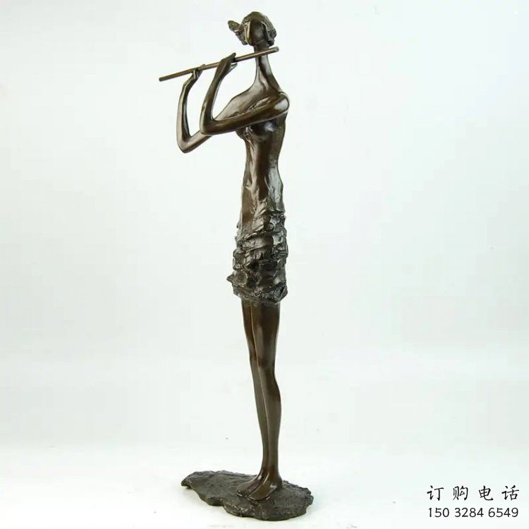 彈古箏雕塑批發(fā)，美陳雕塑，主題民俗人物雕塑標(biāo)準(zhǔn)