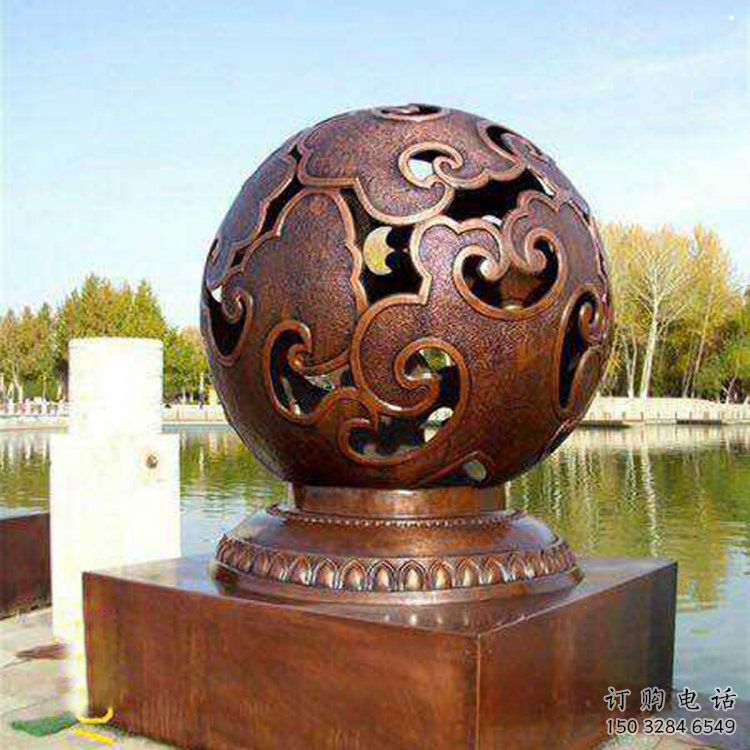 鏤空球雕塑標(biāo)準(zhǔn)，陸地擺件，烤漆鏤空球雕塑定制