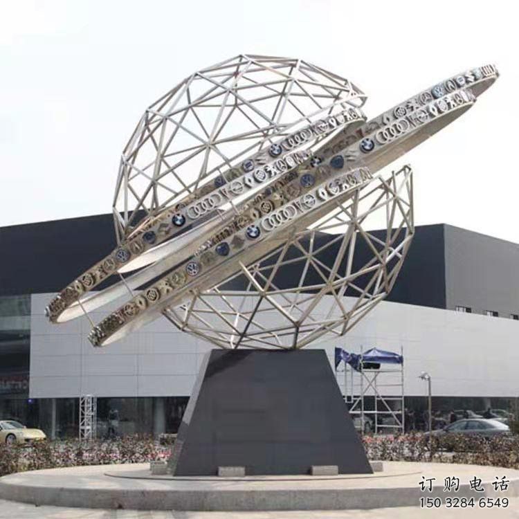 鏤空球雕塑精選，美陳雕塑，烤漆鏤空球雕塑訂做