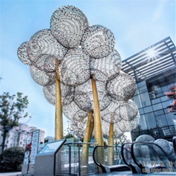 空心球雕塑訂做，多彩藝術(shù)，鏤空空心球雕塑制造