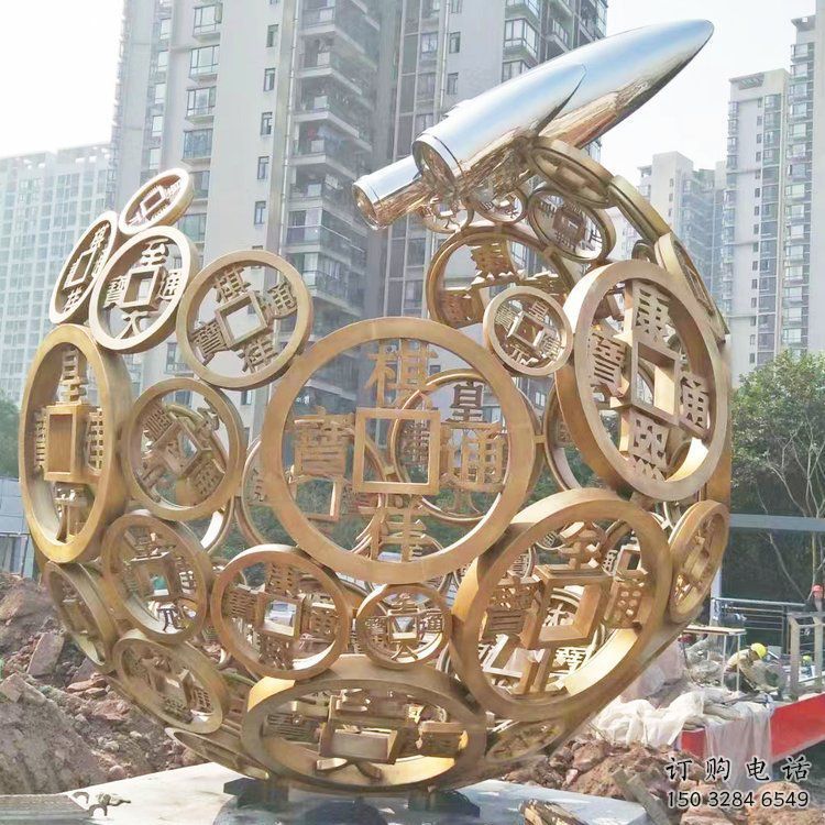 空心球雕塑定做，公園小品，鏤空空心球雕塑精選
