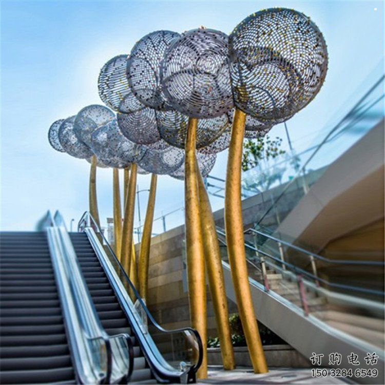 空心球雕塑優(yōu)選，拉絲工藝，鏤空空心球雕塑廠家承接
