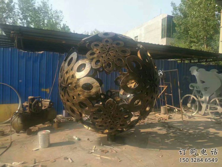 廣場(chǎng)球體雕塑，露天雕塑，不銹鋼球體雕塑標(biāo)準(zhǔn)